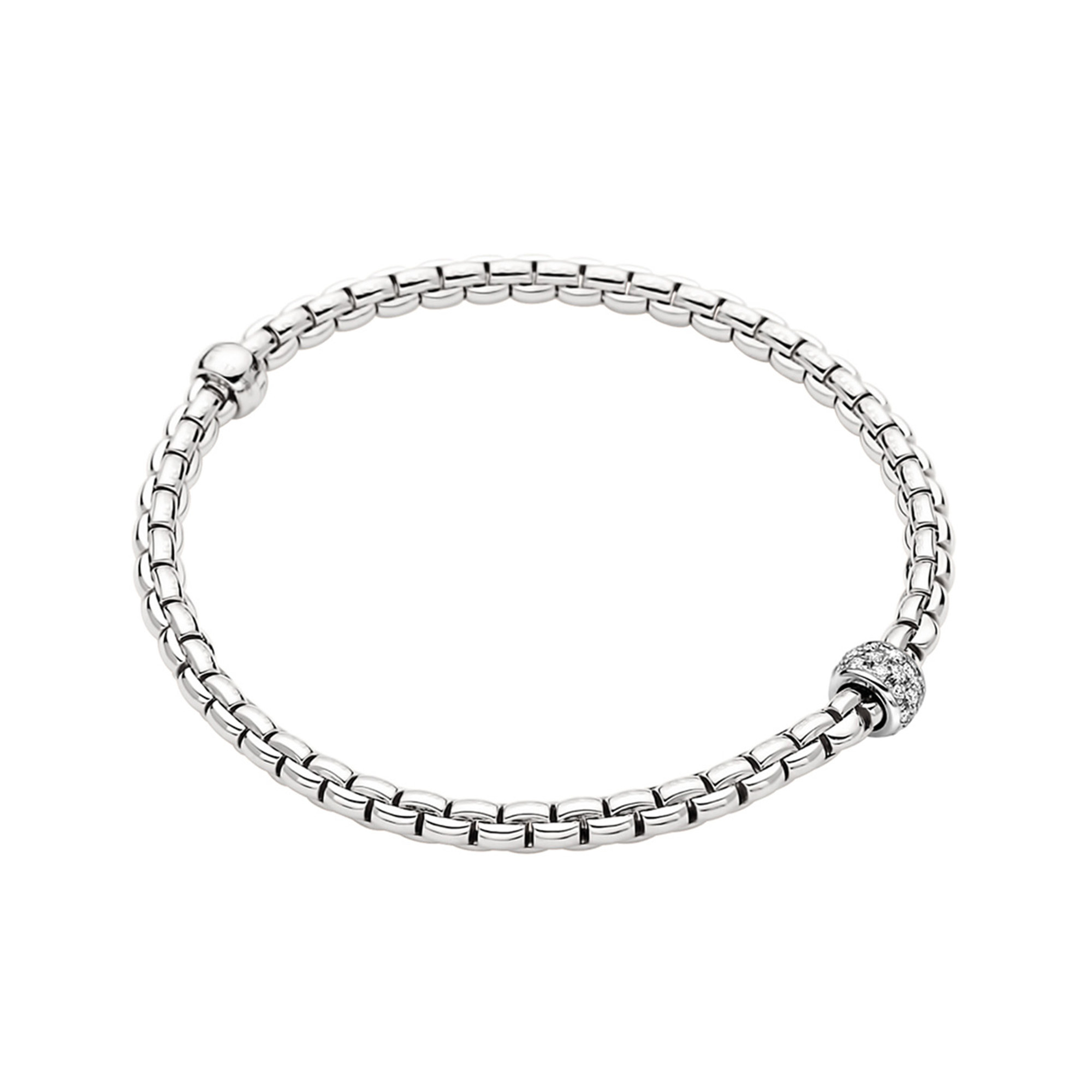 Eka White Gold Bracelet with Diamonds | Fope